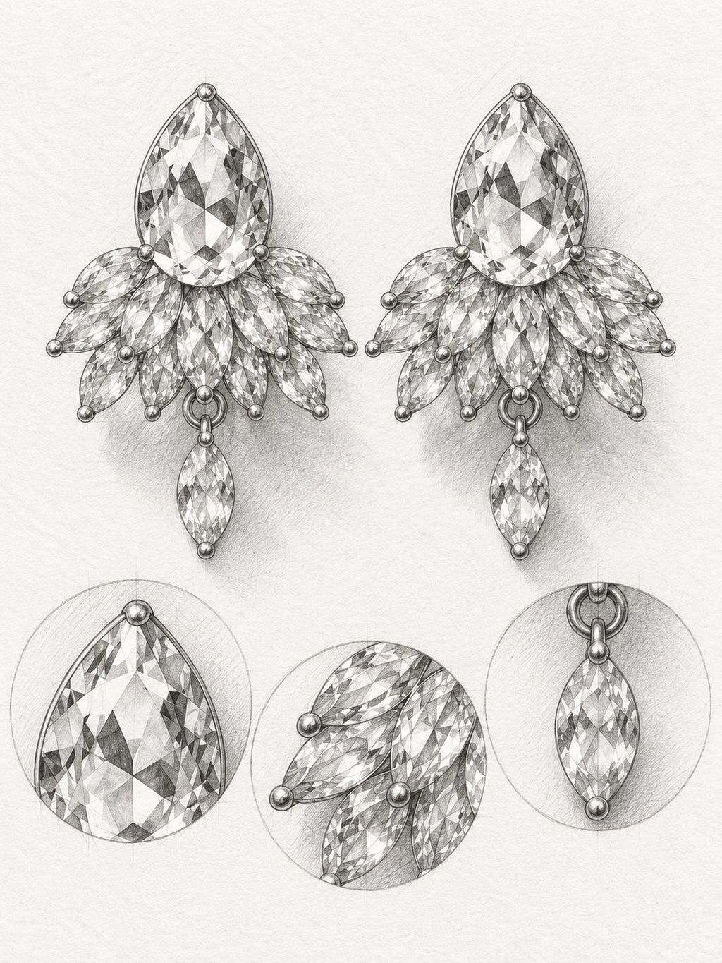 Pendientes dorados con circonias en forma de gota, diseño llamativo para fiestas mujer SUY