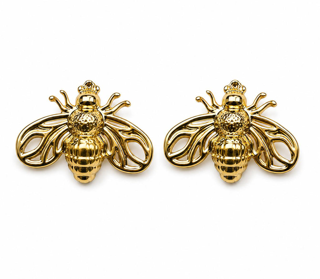Aretes Floral Dorados con Perla y Piedras Brillantes, Diseño Elegante para Mujer SUY